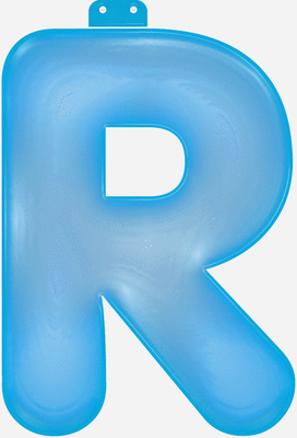 Schuur Extreem Beschrijving Opblaas letter R blauw | Fun en Feest Megastore Alkmaar