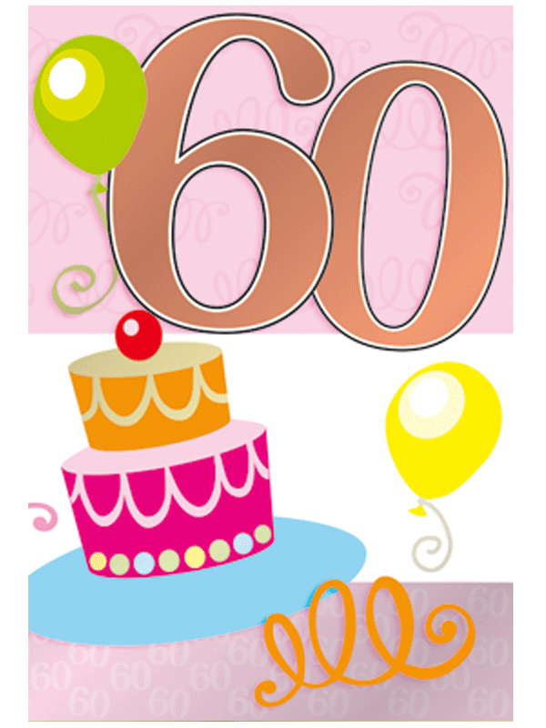 Spiksplinternieuw Vrolijke roze verjaardagskaart 60 jaar | Fun en Feest Megastore QH-81