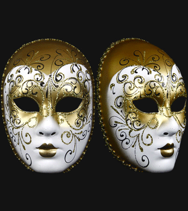 zwaarlijvigheid Vermelding Ambassade Venetiaanse maskers goud deco | Fun en Feest Megastore Alkmaar
