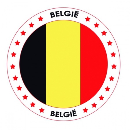 Viltjes met Belgie vlag opdruk