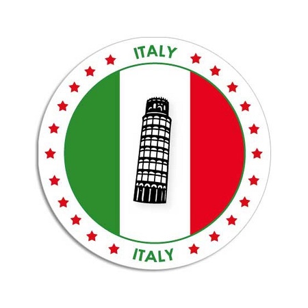 Viltjes met Italiaanse vlag opdruk