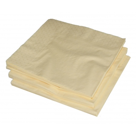 25x cream napkins 33 x 33 cm