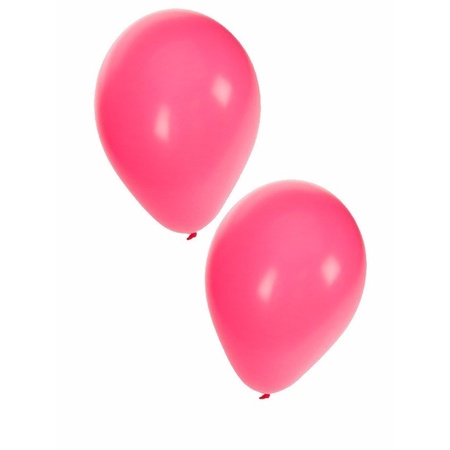40x stuks Roze party ballonnen 27 cm