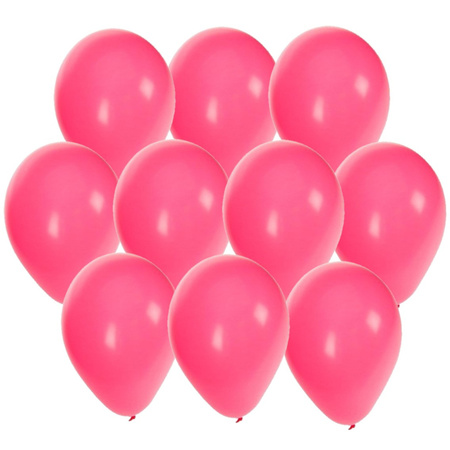 40x stuks Roze party ballonnen 27 cm