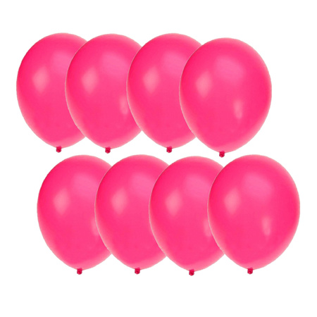 50x stuks Neon roze party ballonnen 27 cm