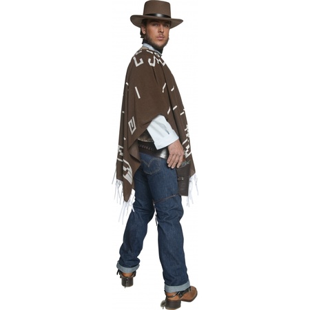 Cowboy poncho voor volwassenen