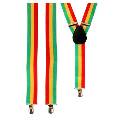 Carnavals bretels rood/geel/groen