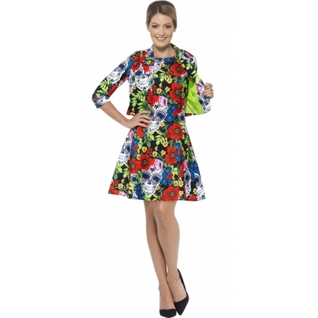 Day of the Dead print dress up costume for women