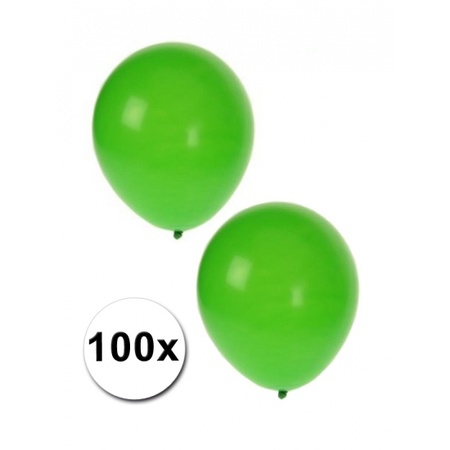 Groene party ballonnen 100 st