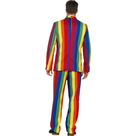 Carnavalskleding heren kostuum regenboog