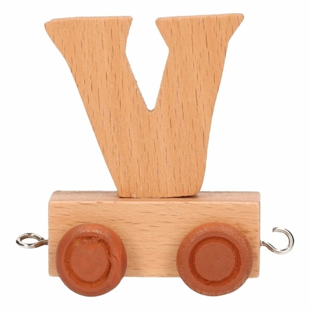 Wooden letter V for a letter train