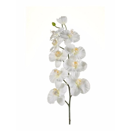 Witte Phalaenopsis kunstbloem op steel 100 cm