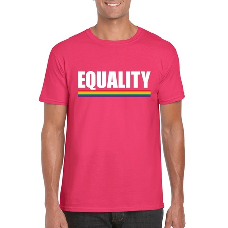 Gay Pride shirt pink Equality men