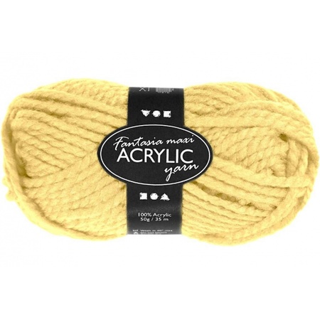 Light yellow acrylic yarn 35 meter