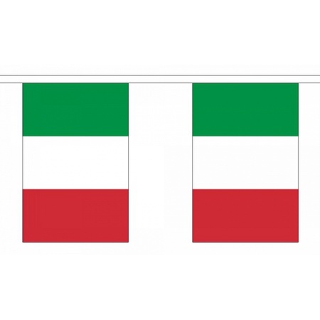 Rechthoekige vlaggenlijn Italie
