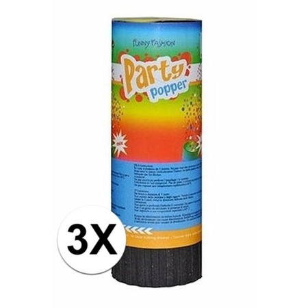 Party poppers 3 pieces