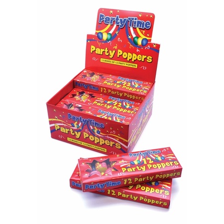 Party poppers champagne 12 pcs
