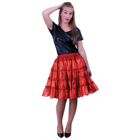 Verkleed petticoat rood met 5 lagen