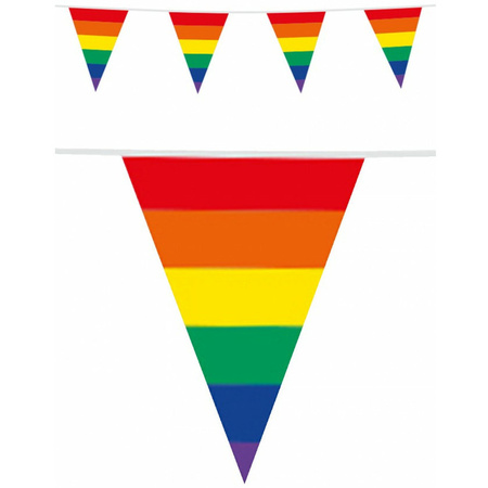 Rainbow bunting flags - One side printed