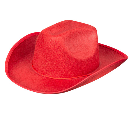 Cowboyhoed rood voor volwassenen