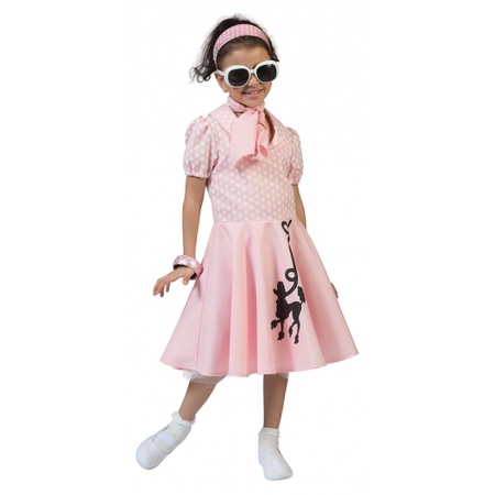 Pink little girl dress fifties