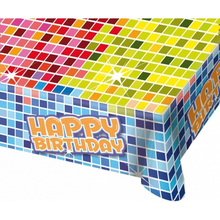 Tafelkleed birthday blocks 130x80 cm