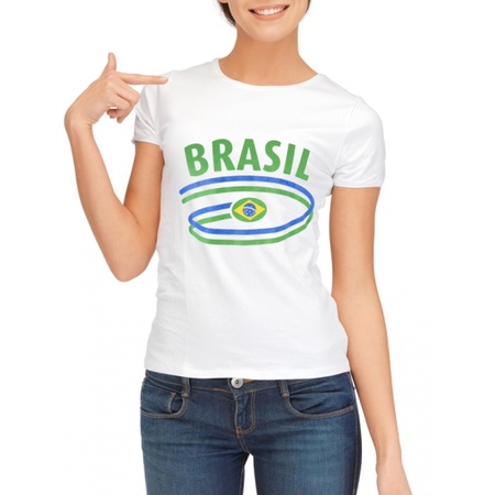 T-shirts met Brasil opdruk voor dames