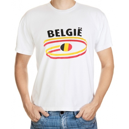 T-shirts met Belgie opdruk volwassenen