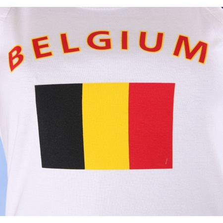 Tanktop met Belgische vlag print voor dames
