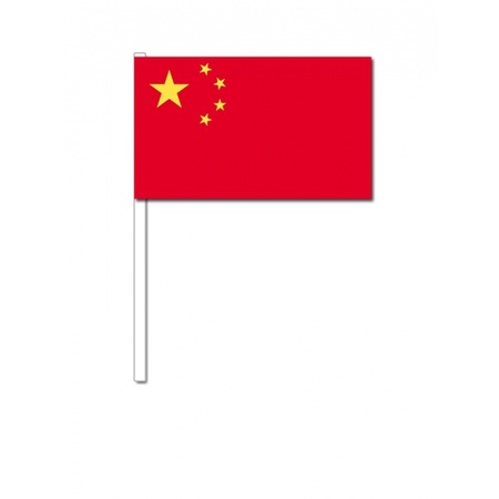 China zwaai vlaggetjes 12 x 24 cm